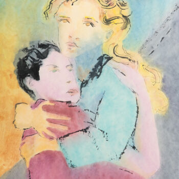 绘画 标题为“The voices of the h…” 由Marcel Garbi, 原创艺术品, 水彩