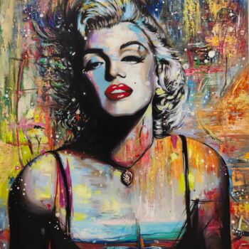 Painting titled "Legend of Pop Cultu…" by Garik Avetisyan, Original Artwork, Oil Mounted on Wood Stretcher frame
