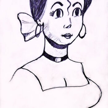 Digital Arts με τίτλο "Woman Sketch 001" από Shamim Shaikh, Αυθεντικά έργα τέχνης, 2D ψηφιακή εργασία
