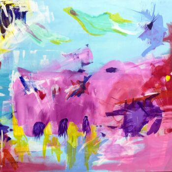 Ζωγραφική με τίτλο "Intense Collaborati…" από Vincenz Artworks, Αυθεντικά έργα τέχνης, Ακρυλικό Τοποθετήθηκε στο Ξύλινο φορε…