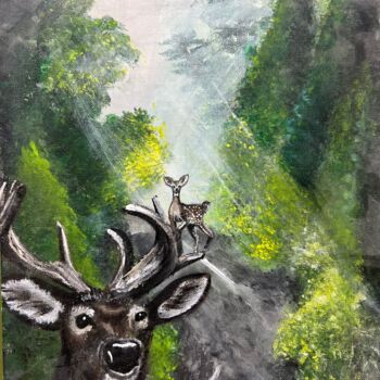 Peinture intitulée "Nature" par Rely Tudor, Œuvre d'art originale, Acrylique Monté sur Châssis en bois