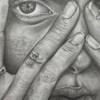 Peinture intitulée "Eye for detail" par Rely Tudor, Œuvre d'art originale, Crayon Monté sur Carton