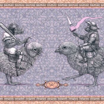 「Escarmouche」というタイトルのデジタルアーツ Jean-Pierre Davidによって, オリジナルのアートワーク, デジタル絵画