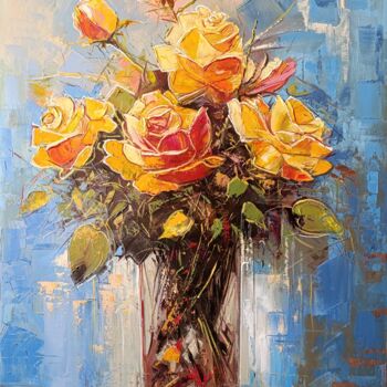 Pintura intitulada "Blooming Splendor" por Stepan Ohanyan, Obras de arte originais, Óleo Montado em Armação em madeira