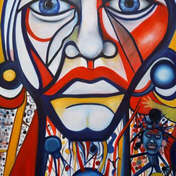 Peinture intitulée "Stigmates" par Sofigael M., Œuvre d'art originale, Huile Monté sur Châssis en bois