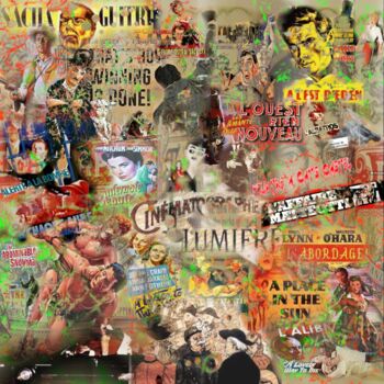 "affiche cine dpa" başlıklı Dijital Sanat Frédéric Agostini tarafından, Orijinal sanat, Dijital Kolaj