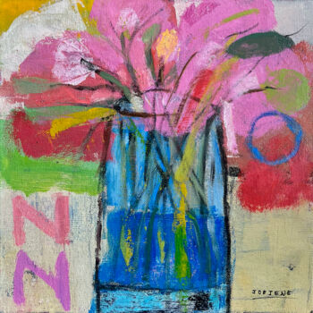 Painting titled "Lucia" by Joejene C. Santos, Original Artwork, Acrylic Mounted on Wood Stretcher frame