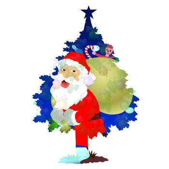 Arte digital titulada "Santa Claus is depi…" por Shamim Shaikh, Obra de arte original, Trabajo Digital 2D