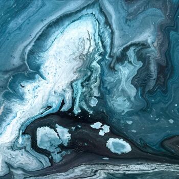 Painting titled "Blue dream" by Alina Lark, Original Artwork, Acrylic Mounted on Other rigid panel