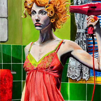 Peinture intitulée "A SoHo Story" par Kristin Voss, Œuvre d'art originale, Acrylique Monté sur Châssis en bois