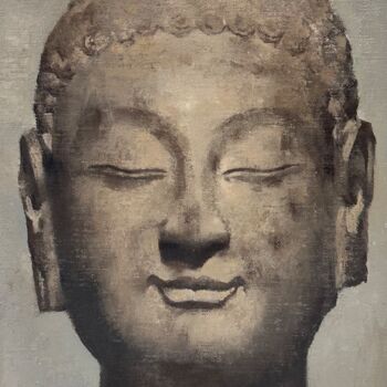 Peinture intitulée "Série : Buddha - Ta…" par Wen Jin Xie, Œuvre d'art originale, Huile Monté sur Châssis en bois