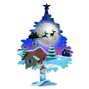 数字艺术 标题为“A snowman in front…” 由Shamim Shaikh, 原创艺术品, 2D数字工作