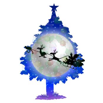 Digital Arts με τίτλο "A Christmas tree" από Shamim Shaikh, Αυθεντικά έργα τέχνης, 2D ψηφιακή εργασία
