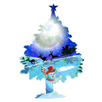 Digital Arts titled "A festive Christmas…" by Shamim Shaikh, Original Artwork, 2D Digital Work