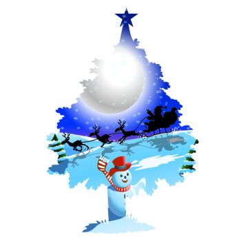 Digitale Kunst mit dem Titel "A whimsical Christm…" von Shamim Shaikh, Original-Kunstwerk, 2D digitale Arbeit