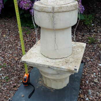 Sculpture titled "LE BOUCHON DE CHAMP…" by Bertrand Delogne, Original Artwork, Stone