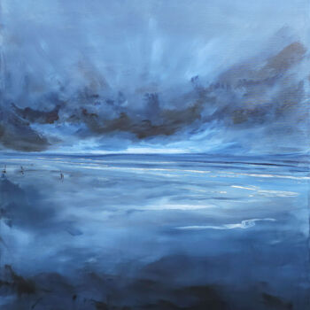 Malerei mit dem Titel "Radiant Sky" von Sophia Kühn, Original-Kunstwerk, Acryl Auf Keilrahmen aus Holz montiert