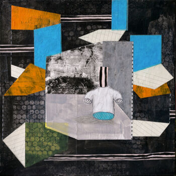 Collages intitulée "Isolated Series 01" par Chiara Criniti, Œuvre d'art originale, Acrylique Monté sur Châssis en bois