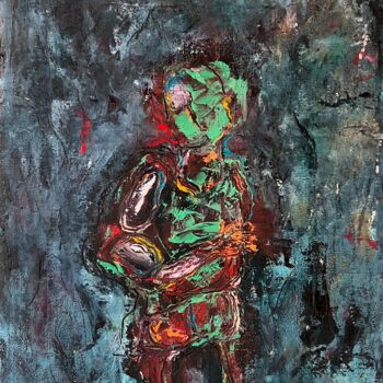 Painting titled "看人间Looking at the W…" by Xiao Min Yu, Original Artwork, Pigments