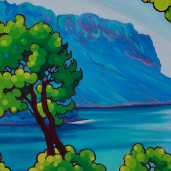Painting titled "Cap canaille à l'au…" by Gwendoline Pieters, Original Artwork, Oil Mounted on Wood Stretcher frame