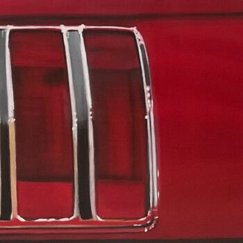 绘画 标题为“Ford mustang REAR b…” 由Gilbert Duchamp, 原创艺术品, 丙烯