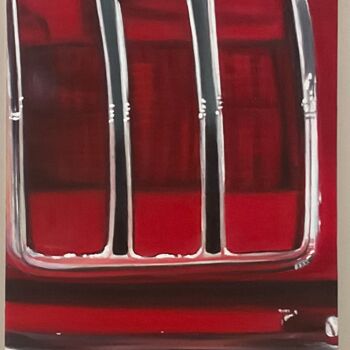 Pittura intitolato "Ford mustang rouge…" da Gilbert Duchamp, Opera d'arte originale, Acrilico