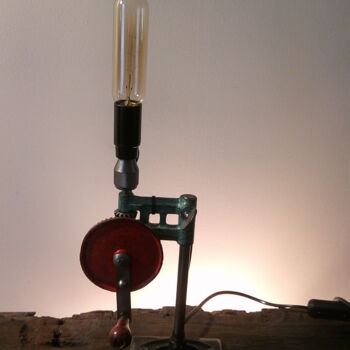 Σκίτσο με τίτλο "Lampe - Ancienne Ch…" από Leferailleur02, Αυθεντικά έργα τέχνης, Φωτιστικό