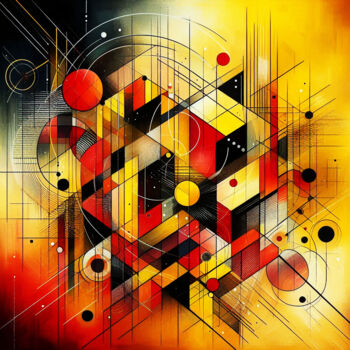 Arts numériques intitulée "Abstrakte Geometrie…" par Lee Eggstein, Œuvre d'art originale, Acrylique