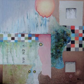 Malerei mit dem Titel "Leinwand A" von Reiner Makarowski, Original-Kunstwerk, Öl