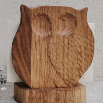 Design intitulée "PORTE COURRIER HIBOU" par Severine Soulas, Œuvre d'art originale, Art de la table