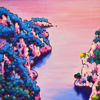Peinture intitulée "HPM, Calanque d'En-…" par Gwendoline Pieters, Œuvre d'art originale, Huile Monté sur Châssis en bois
