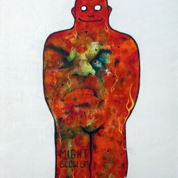 Painting titled "PHILTHY 2" by Philippe Caspar, Original Artwork, Acrylic Mounted on Wood Stretcher frame