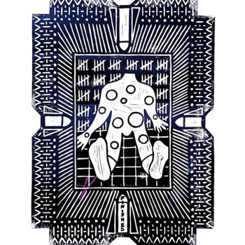 印花与版画 标题为“Finished! Linocut P…” 由Rick Fraterman, 原创艺术品, Linocuts 安装在其他刚性面板上