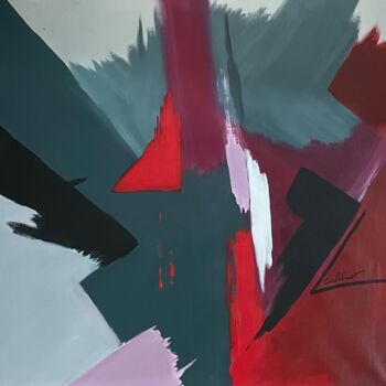 Painting titled "Impromptu" by Françoise Colobert, Original Artwork, Acrylic Mounted on Wood Stretcher frame