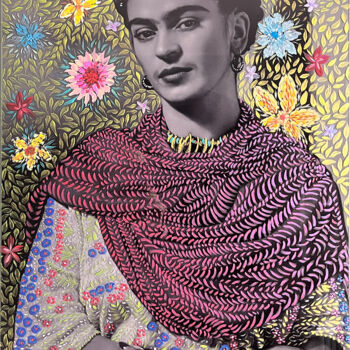 绘画 标题为“Frida” 由Catherine Szpira, 原创艺术品, 丙烯 安装在有机玻璃上