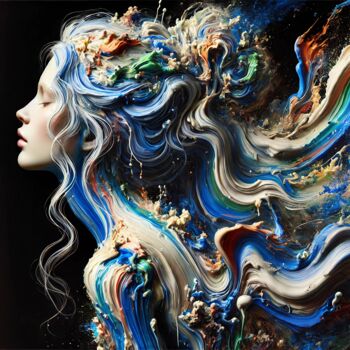 Digital Arts με τίτλο "Chromatic Symphony" από Art By Archi, Αυθεντικά έργα τέχνης, Εικόνα που δημιουργήθηκε με AI
