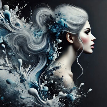 Digital Arts titled "Ethereal Cascade" by Art By Archi, Original Artwork, AI generated image