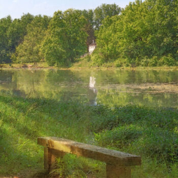 Photography titled "Swan Lake at Dunbar…" by Photospoon, Original Artwork, Digital Painting