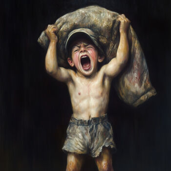 Arts numériques intitulée "The Blanket: A Chil…" par Alberto Capitani, Œuvre d'art originale, Image générée par l'IA