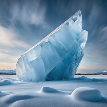 Digitale Kunst mit dem Titel "An enormous ice cry…" von Konstantin Petrov, Original-Kunstwerk, KI-generiertes Bild