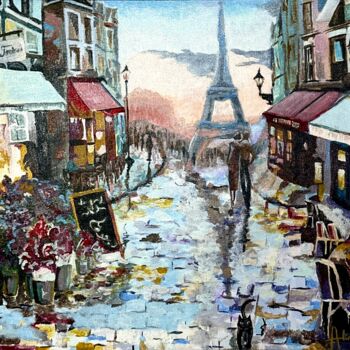 Painting titled "After rain" by Alina Lark, Original Artwork, Acrylic