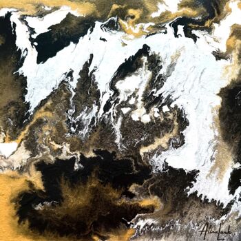 Painting titled "Snowy peaks" by Alina Lark, Original Artwork, Acrylic