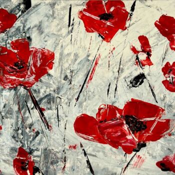 Ζωγραφική με τίτλο "Poppies" από Alina Lark, Αυθεντικά έργα τέχνης, Ακρυλικό