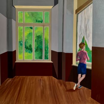绘画 标题为“un moment de calme” 由Paddy Manlay (Paddy), 原创艺术品, 丙烯 安装在木质担架架上