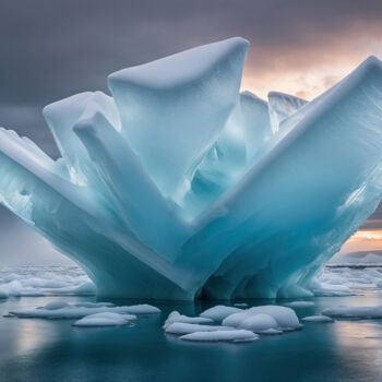 Digitale Kunst mit dem Titel "An iceberg is featu…" von Konstantin Petrov, Original-Kunstwerk, KI-generiertes Bild