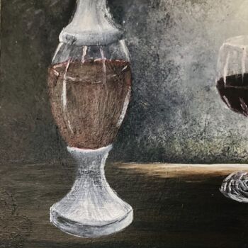 Peinture intitulée "Aiguière, verre de…" par Petrusnp (Pierre Trarieux), Œuvre d'art originale, Acrylique Monté sur Châssis…