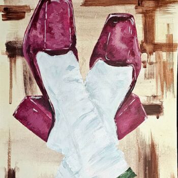Peinture intitulée "Vintage Glam" par Maria M., Œuvre d'art originale, Acrylique Monté sur Autre panneau rigide