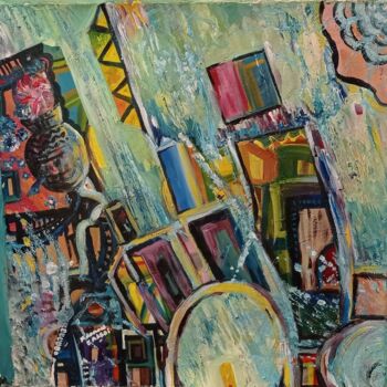 Painting titled "Reflection" by Mahmoud Elmardi, Original Artwork, Acrylic