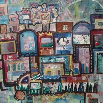 Painting titled "Cities of Colors" by Mahmoud Elmardi, Original Artwork, Acrylic