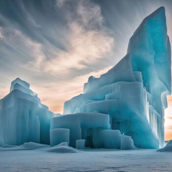 数字艺术 标题为“iceberg resembling…” 由Konstantin Petrov, 原创艺术品, AI生成的图像
